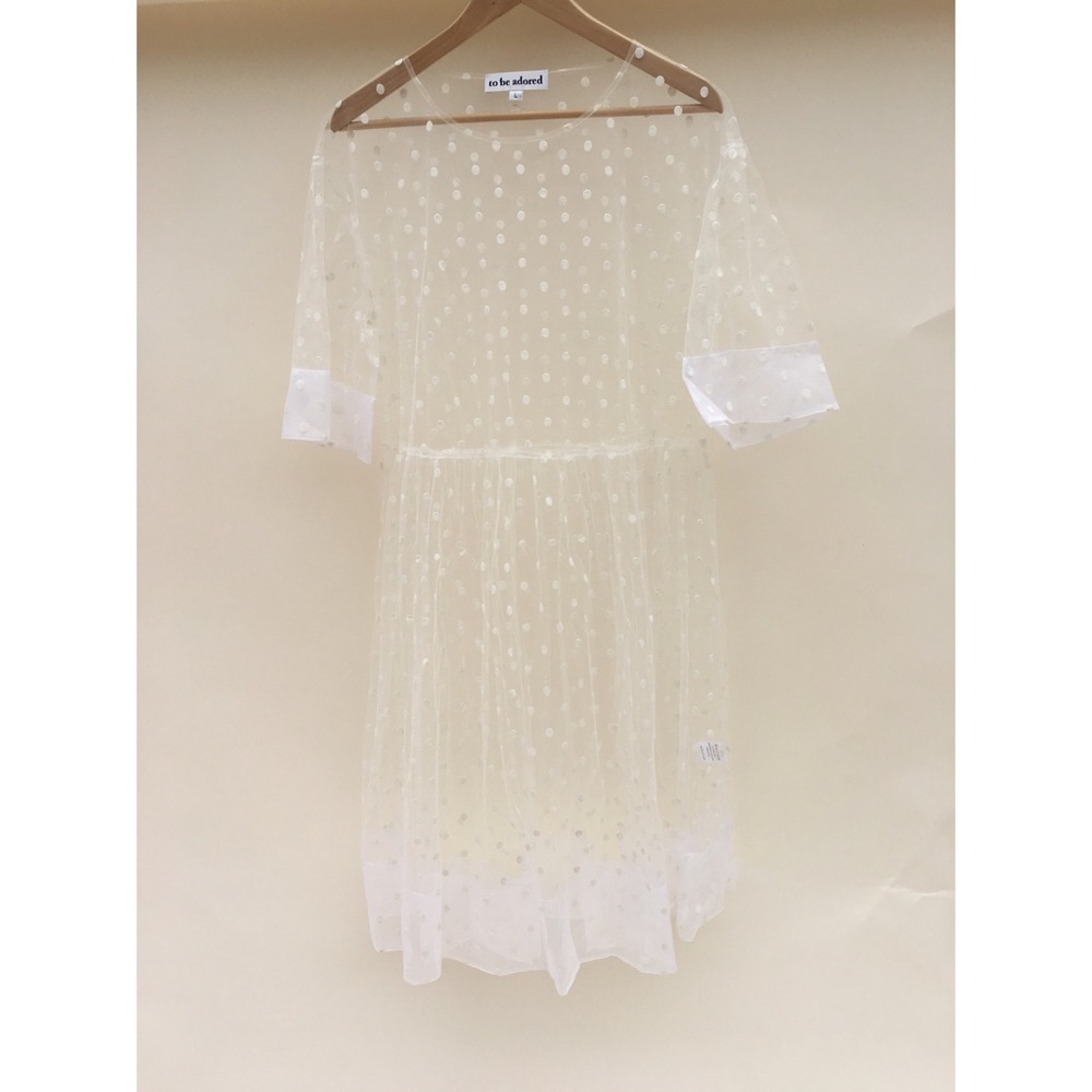 Sheer white underlay dress